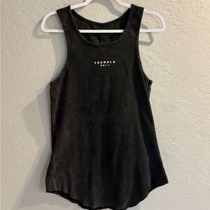 YoungLA Men’s Ribbed Distressed Black Tank Top